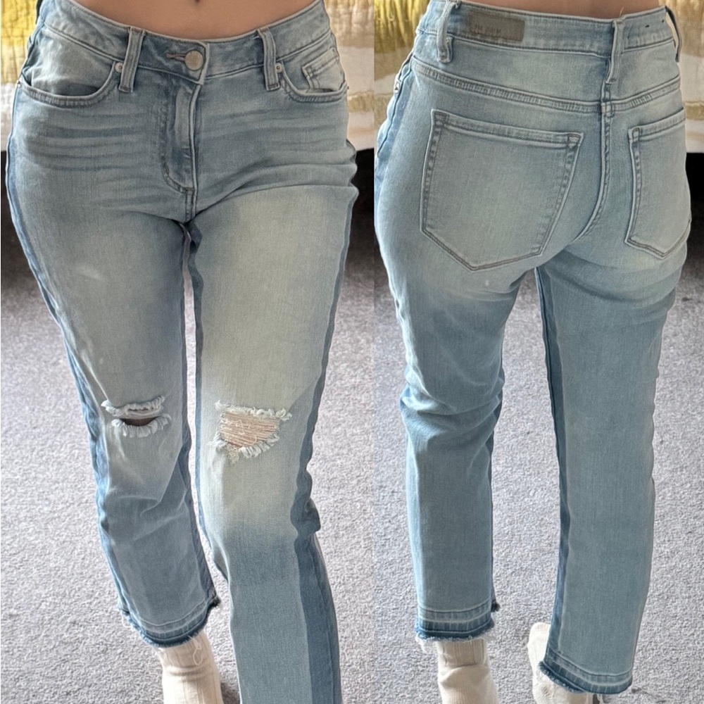 Miss Me Light Blue Distressed Boyfriend Jeans